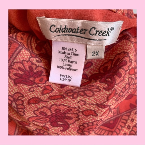 Coldwater Creek flowy ruffle midi skirt EUC - size 2X - smoke free home - boho - Picture 2 of 2